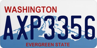 WA license plate AXP3356
