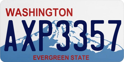 WA license plate AXP3357
