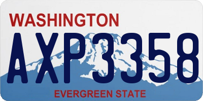 WA license plate AXP3358
