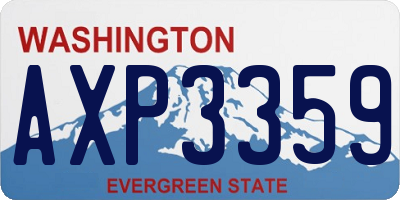 WA license plate AXP3359