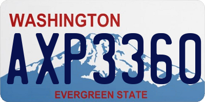 WA license plate AXP3360