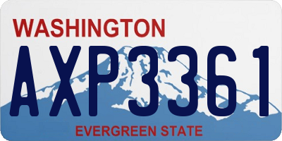 WA license plate AXP3361