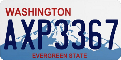 WA license plate AXP3367