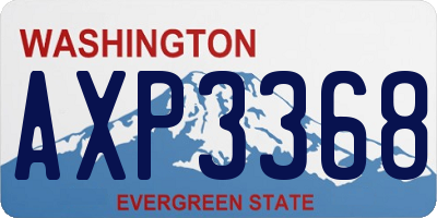 WA license plate AXP3368