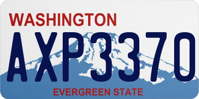 WA license plate AXP3370