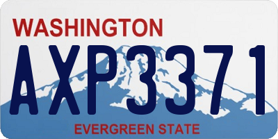 WA license plate AXP3371