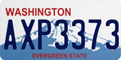 WA license plate AXP3373