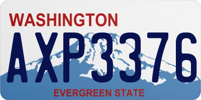 WA license plate AXP3376