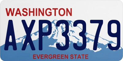 WA license plate AXP3379