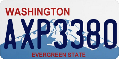 WA license plate AXP3380