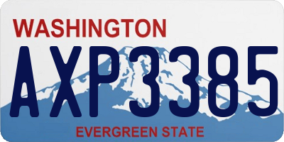 WA license plate AXP3385