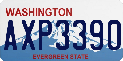 WA license plate AXP3390