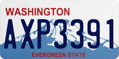 WA license plate AXP3391