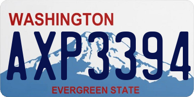 WA license plate AXP3394