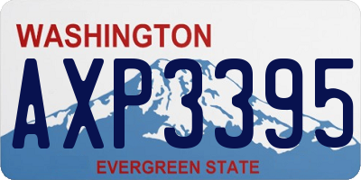 WA license plate AXP3395