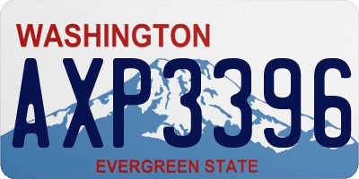 WA license plate AXP3396