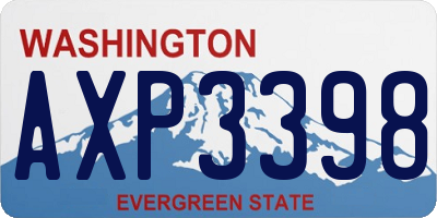 WA license plate AXP3398
