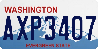 WA license plate AXP3407