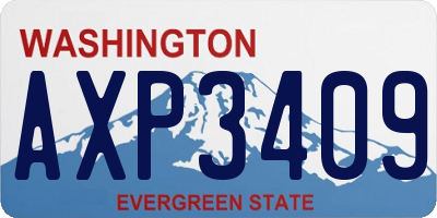 WA license plate AXP3409