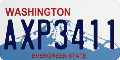 WA license plate AXP3411