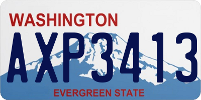 WA license plate AXP3413