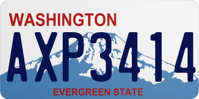 WA license plate AXP3414