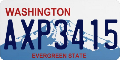 WA license plate AXP3415