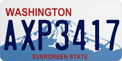 WA license plate AXP3417