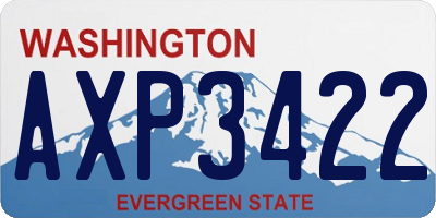 WA license plate AXP3422