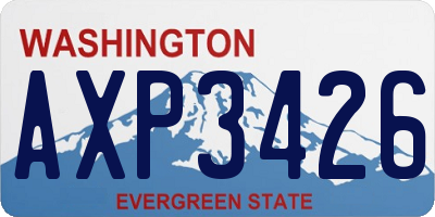 WA license plate AXP3426