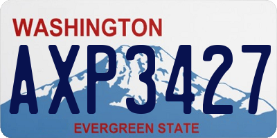 WA license plate AXP3427