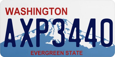 WA license plate AXP3440