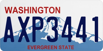 WA license plate AXP3441