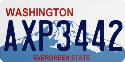 WA license plate AXP3442