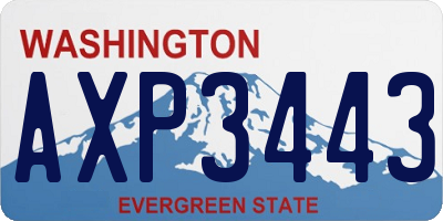 WA license plate AXP3443