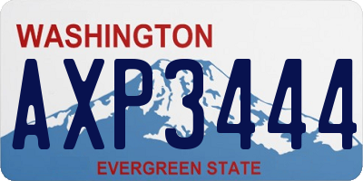 WA license plate AXP3444