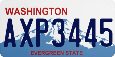 WA license plate AXP3445
