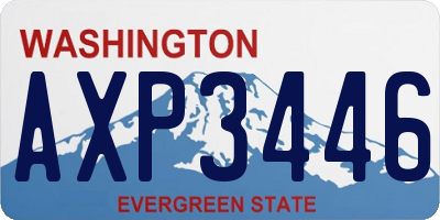 WA license plate AXP3446