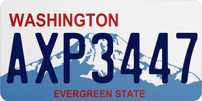 WA license plate AXP3447