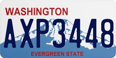 WA license plate AXP3448