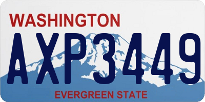 WA license plate AXP3449