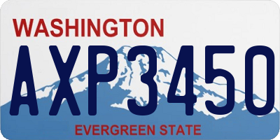 WA license plate AXP3450