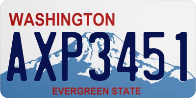 WA license plate AXP3451