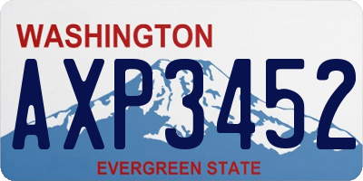 WA license plate AXP3452