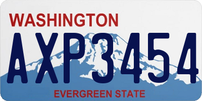 WA license plate AXP3454