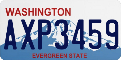 WA license plate AXP3459