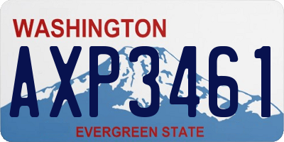 WA license plate AXP3461