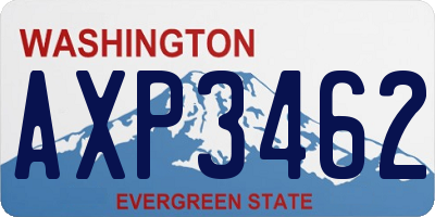 WA license plate AXP3462