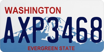 WA license plate AXP3468
