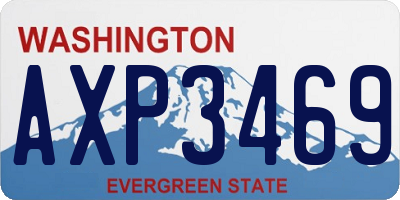 WA license plate AXP3469